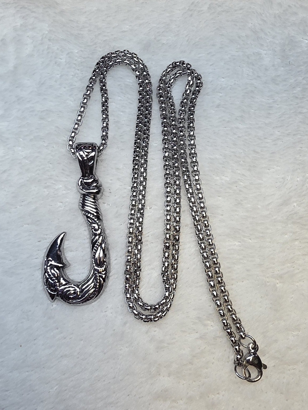 Men's Celtic Viking Fish Hook Pendant Necklace
